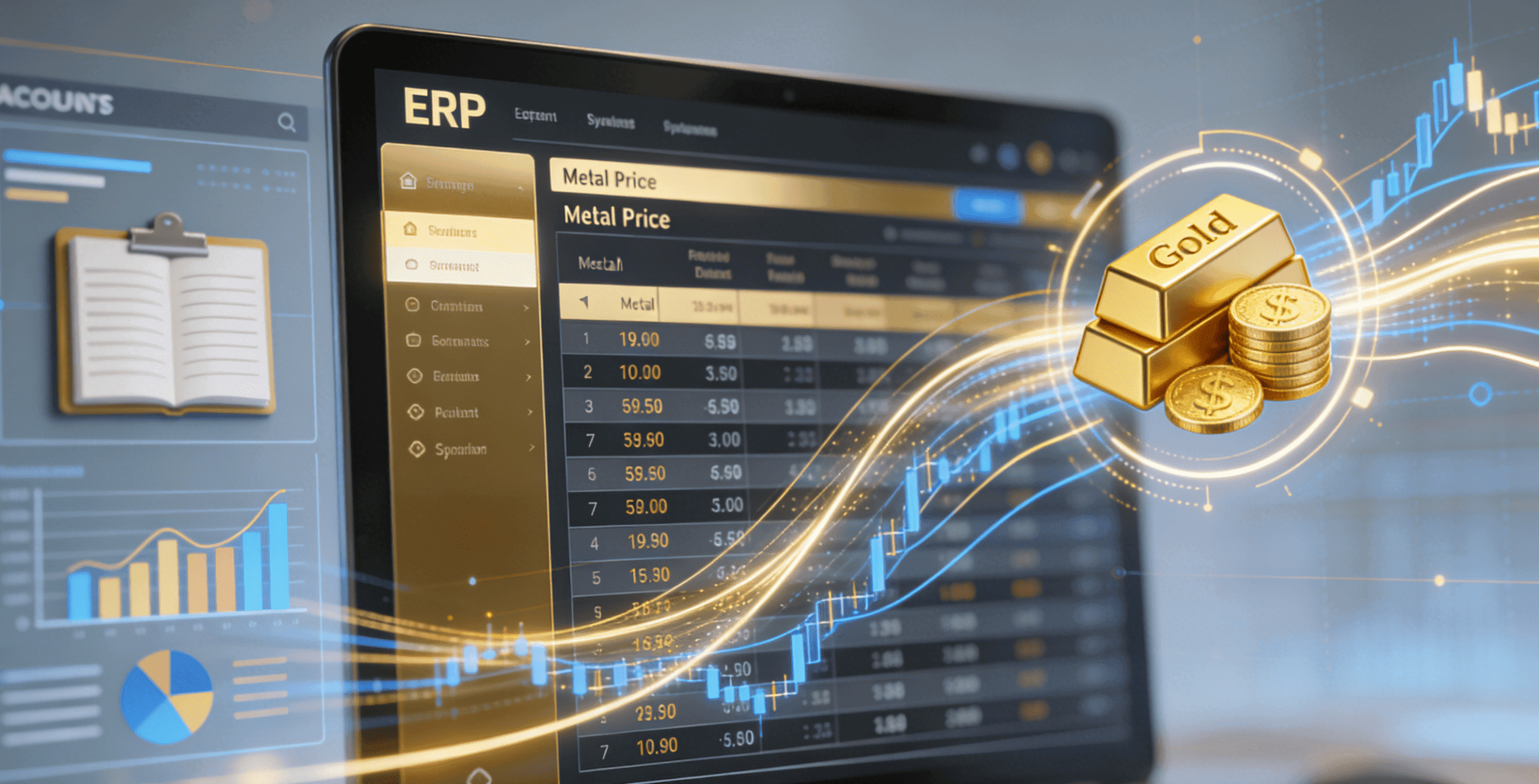 会計や ERP システムに金属価格を統合するための最も信頼できるゴールド APIとは?